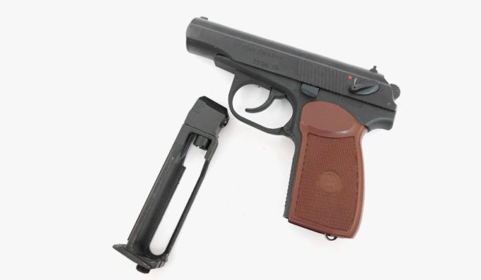 Пневматический пистолет МР-654К пистолет газобаллонный с новой рукояткой